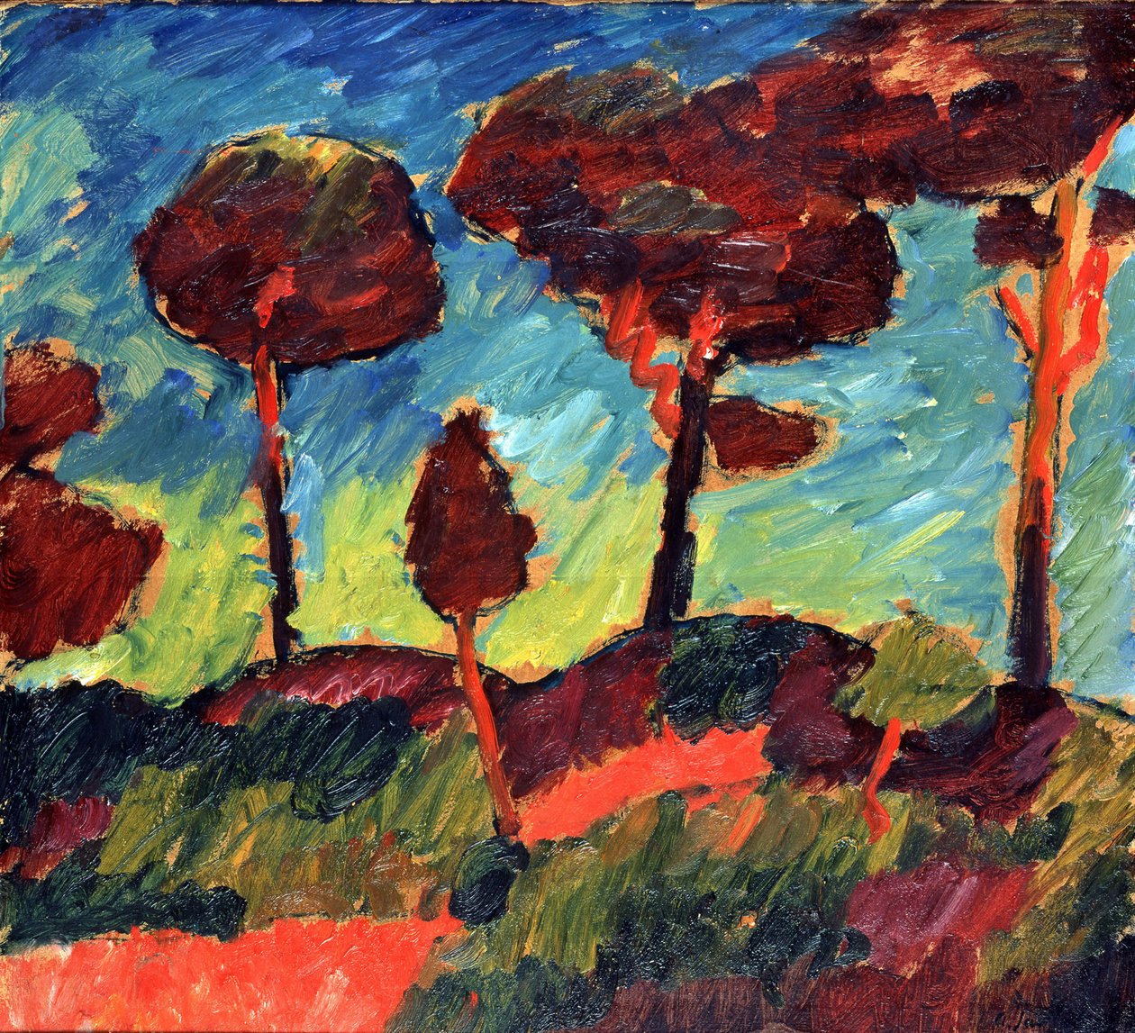 Pinheiros em Prerow de Alexej von Jawlensky