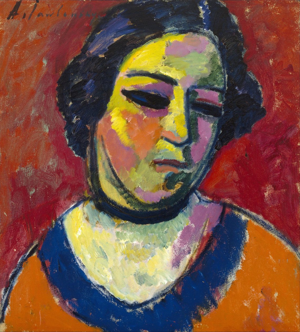 Retrato de mulher de Alexej von Jawlensky