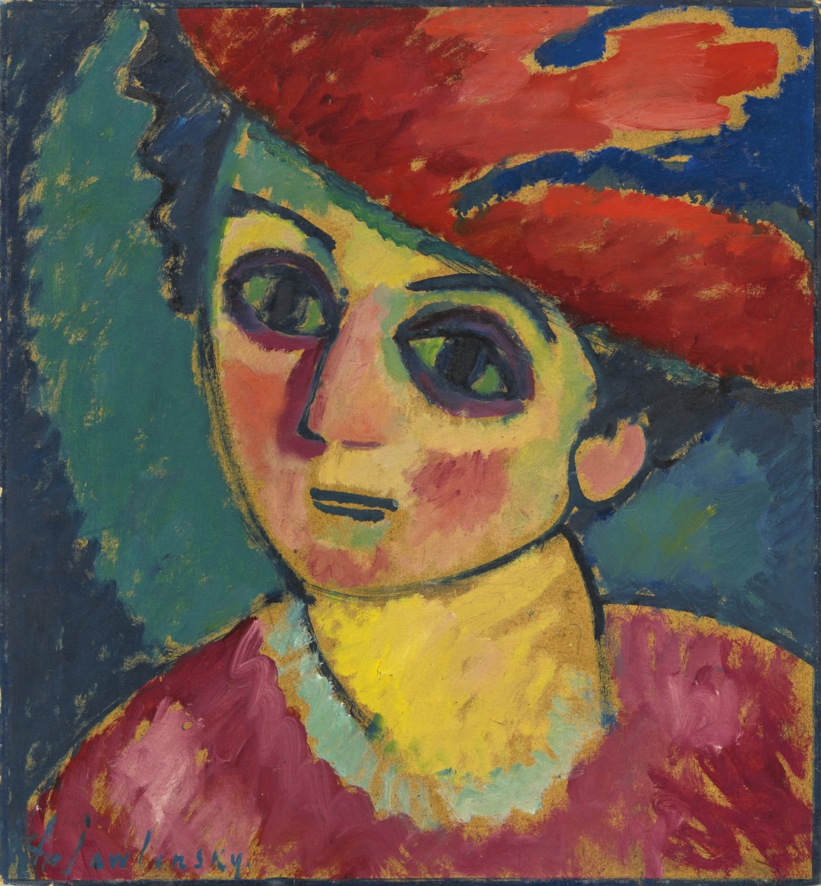 chapéu vermelho de Alexej von Jawlensky