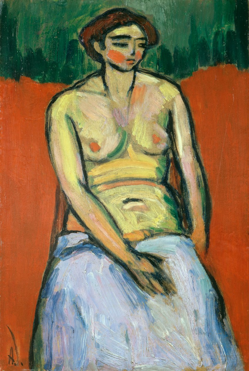 Nu fêmea sentada, c.1910 de Alexej von Jawlensky