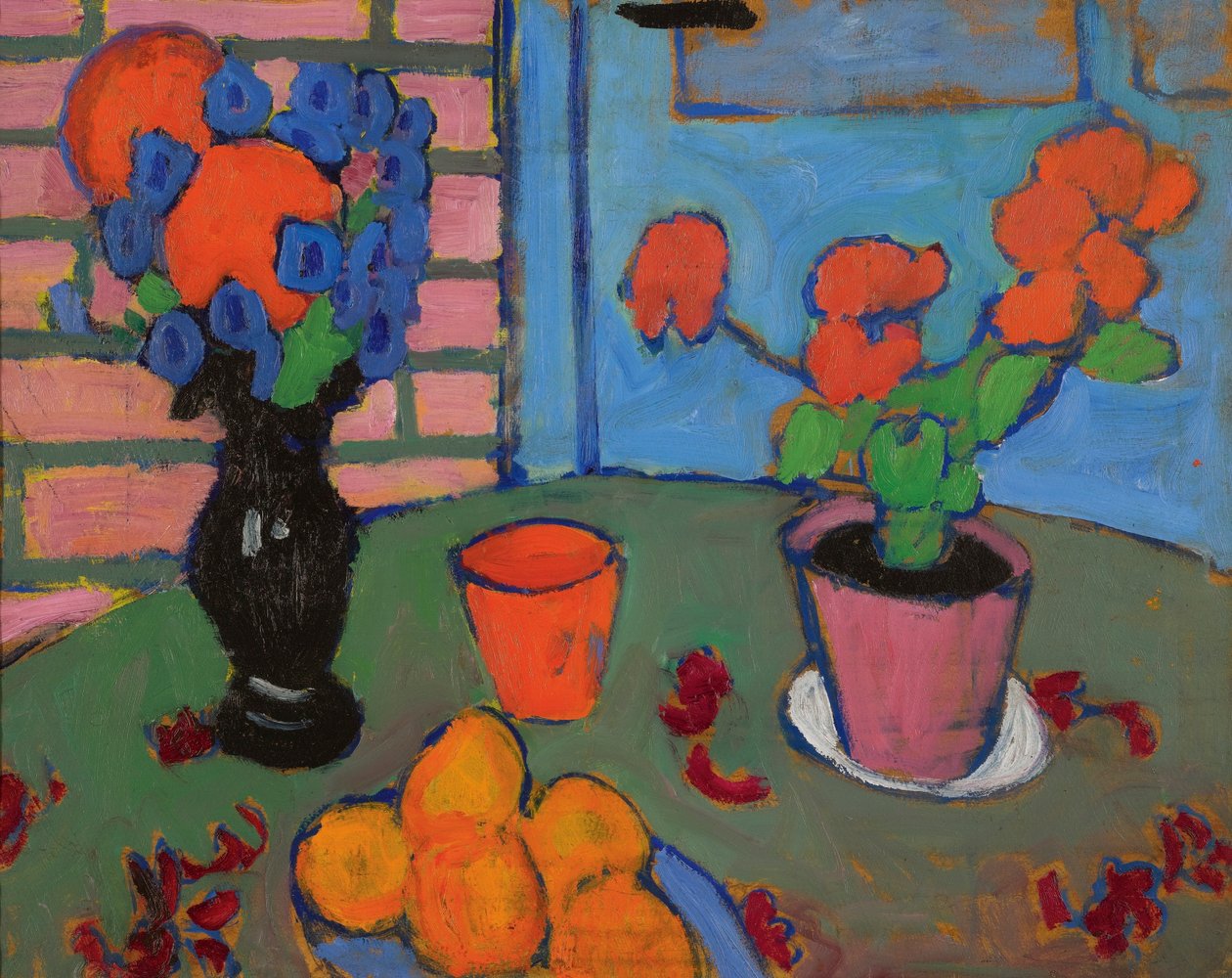 Natureza-morta com flores e laranjas de Alexej von Jawlensky