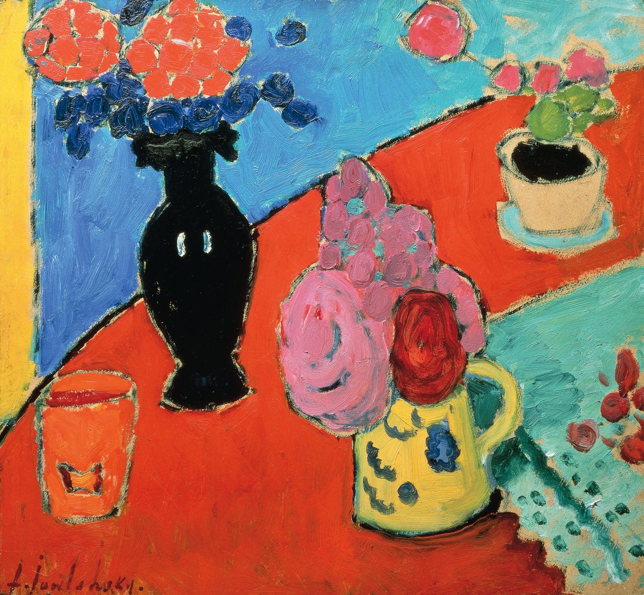 Still Life with Vase and Jug, de Alexei Jawlensky (1864-1941) de Alexej von Jawlensky