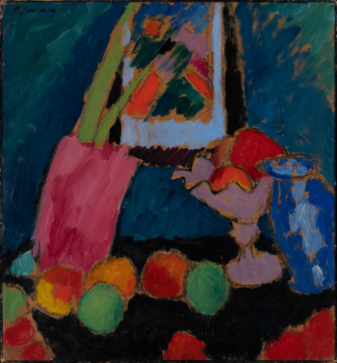 Natureza-morta com uma taça roxa de Alexej von Jawlensky