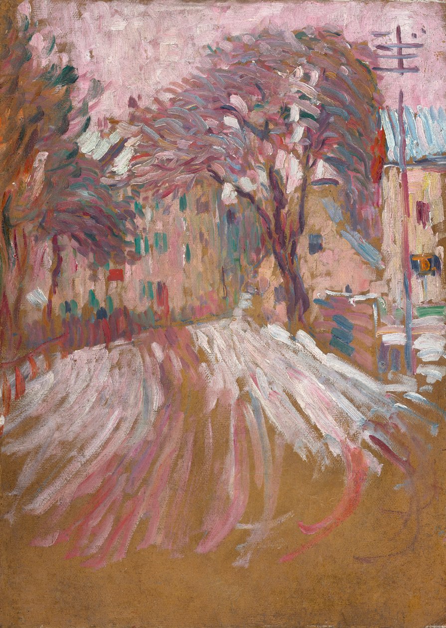 Estrada no inverno de Alexej von Jawlensky