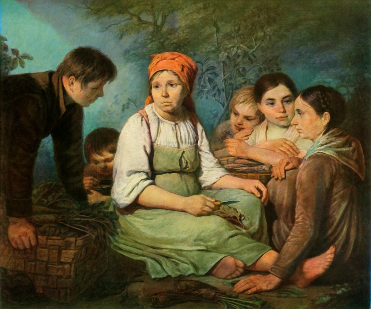Limpando a beterraba sacarina, c1820, 1965. de Alexey Venetsianov