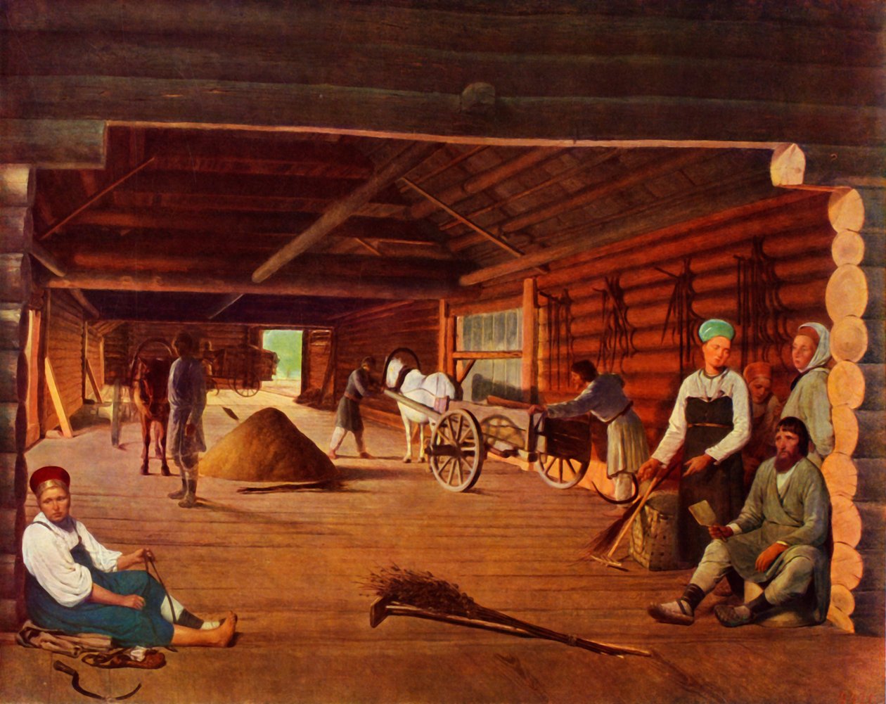 Flailing the Grain, c1821, 1965. de Alexey Venetsianov