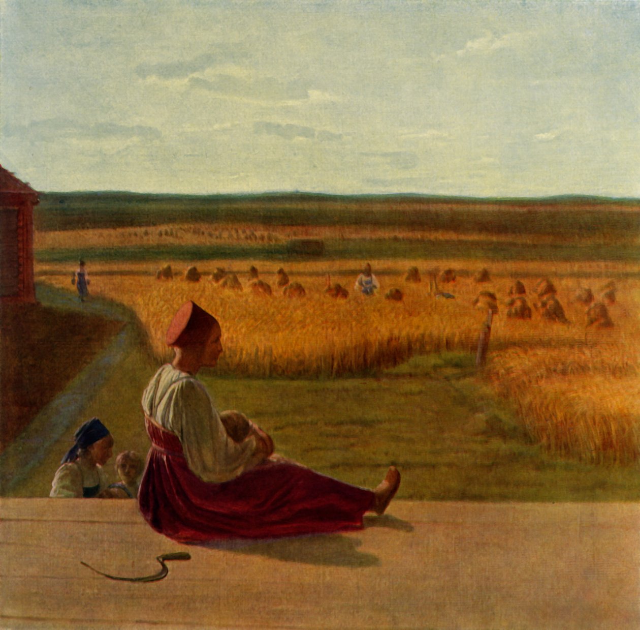 Colheita. Verão, meados da década de 1820, 1965. de Alexey Venetsianov