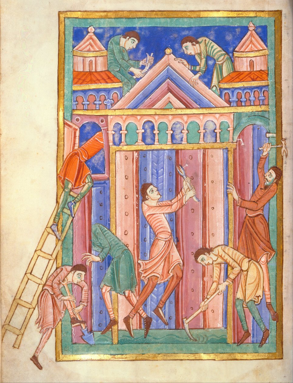 Ladrões invadindo a igreja funerária de St. Edmund de Alexis Master