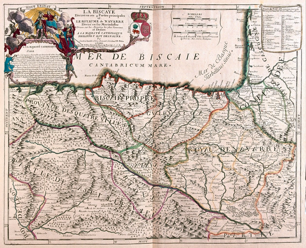 Golfo de Biscaglia e Navarra, Espanha - por A de Alexis Hubert Jaillot