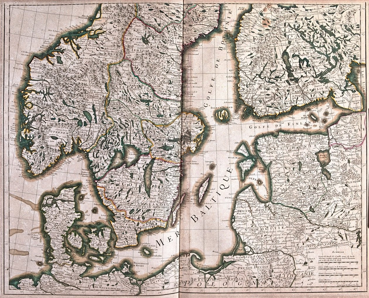 Noruega, Dinamarca, Finlândia e mar Báltico - por A de Alexis Hubert Jaillot