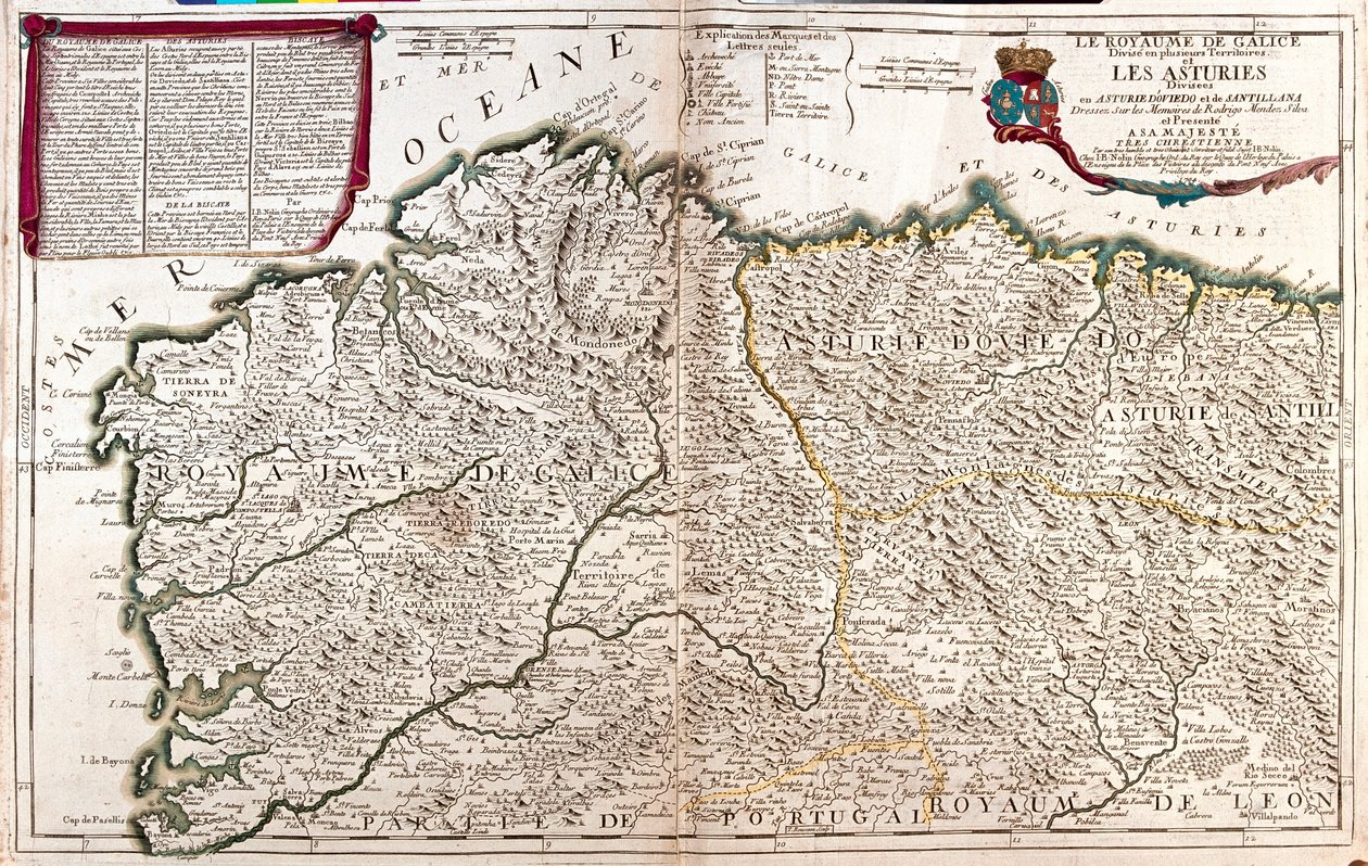 Sul de Portugal, Galiza e Astúrias - por A de Alexis Hubert Jaillot