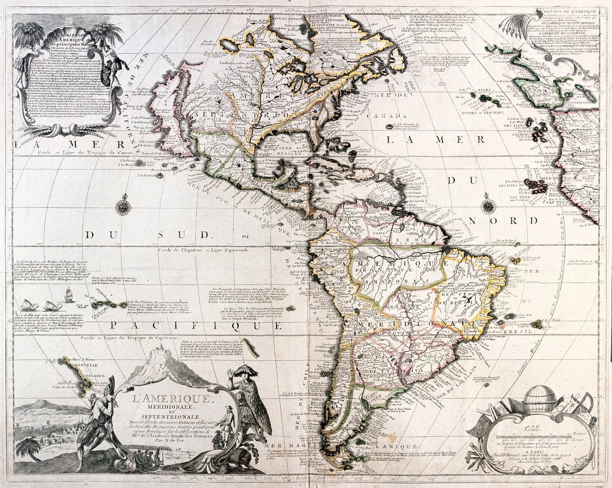América do Sul e do Norte - por A de Alexis Hubert Jaillot