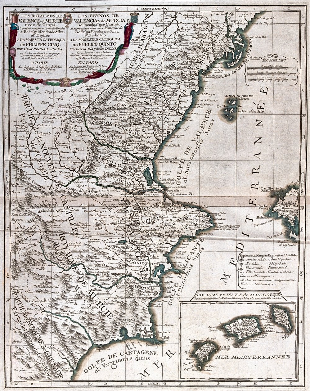 Valência e Castiglia, Espanha - por A de Alexis Hubert Jaillot