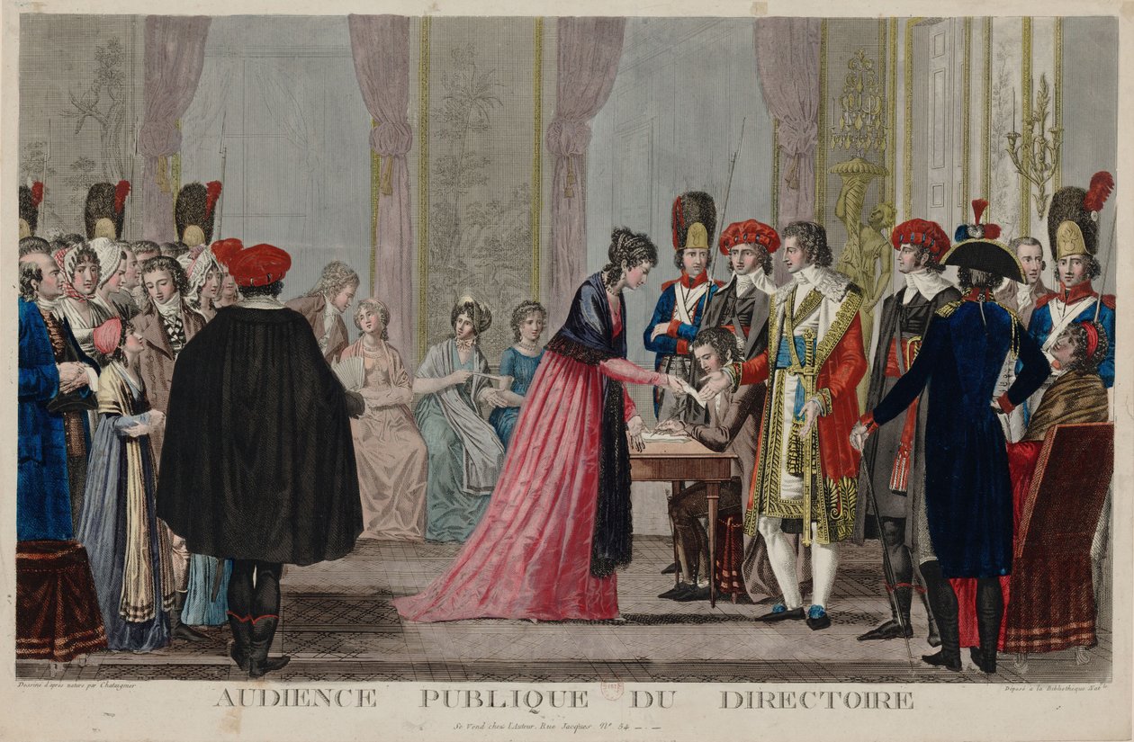 Audiência pública do Diretório, ca 1797. de Alexis Chataignier