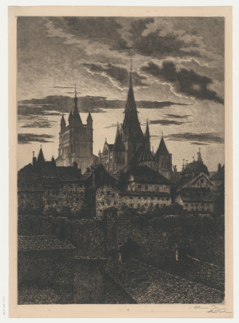 Vista de Lausana Lausanne (título no objeto) de Alexis Forel