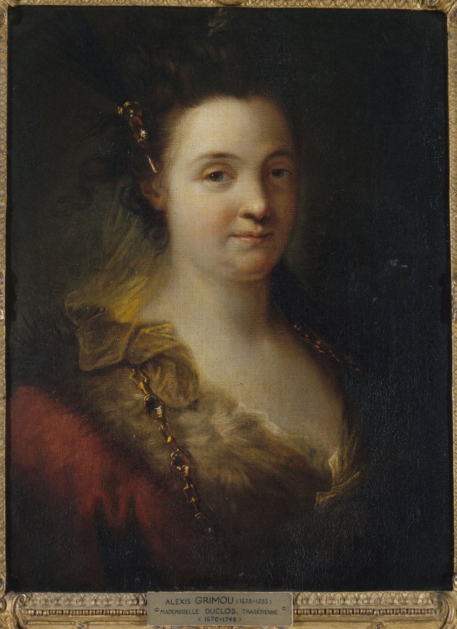 Mademoiselle Duclos, c.1700 (óleo sobre tela) de Alexis Grimoux