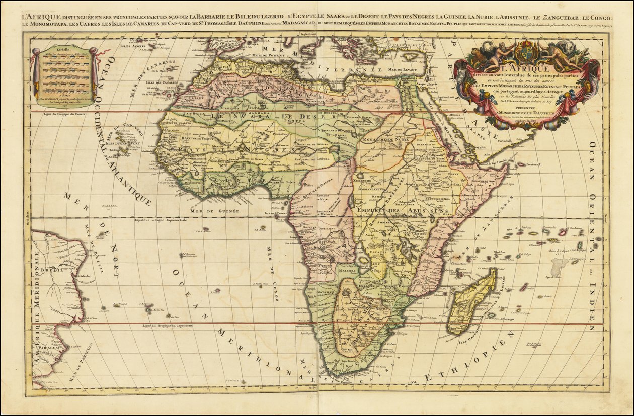 Mapa de África de 1692 por Alexis-Hubert Jaillot de Alexis Hubert Jaillot