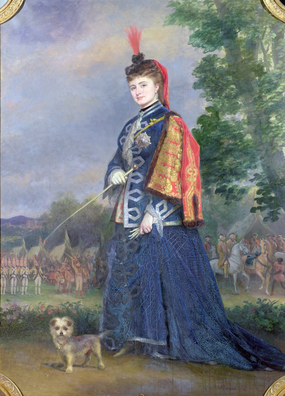 Hortense Schneider (1833-1920) no papel da Grã-Duquesa em "La Grande Duchesse de Gerolstein" de Jacques Offenbach (1819-90) 1874 de Alexis Joseph Perignon
