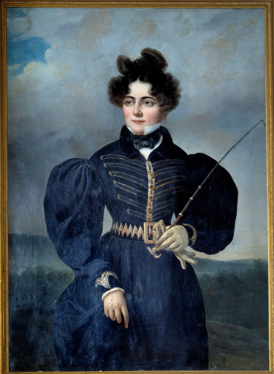 Retrato de Sophie Dawes, Baronesa de Feucheres (1790-1840), em traje de caça Pintura de Alexis Valbrun (1803-1852) 1830 Sol. 1,3x0,91 m Chantilly, Musee Conde de Alexis Leon Louis Valbrun