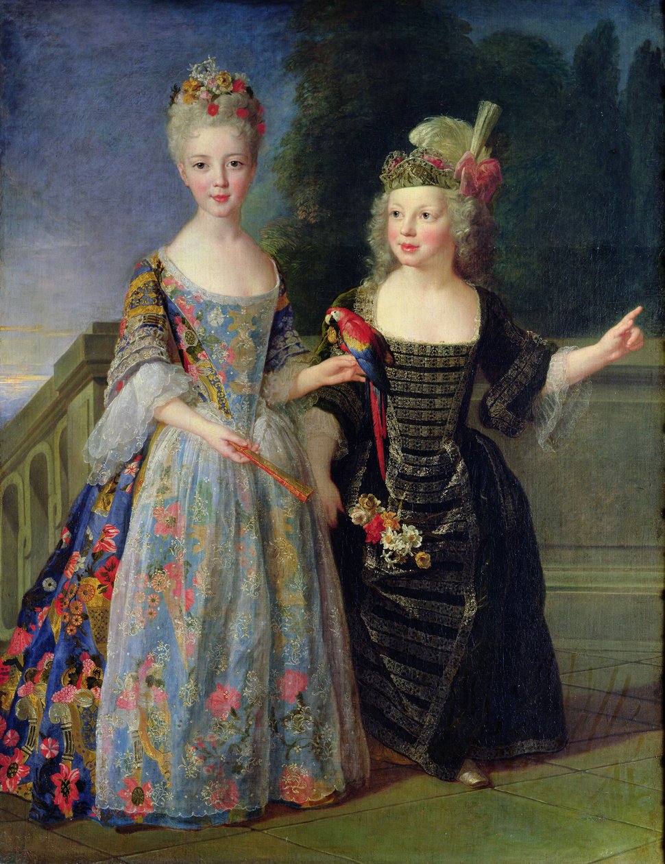 Catherine-Eleonore de Bethisy (1707-67) e seu irmão, Eugene-Eleanore (1709-81) (óleo sobre tela) de Alexis Simon Belle