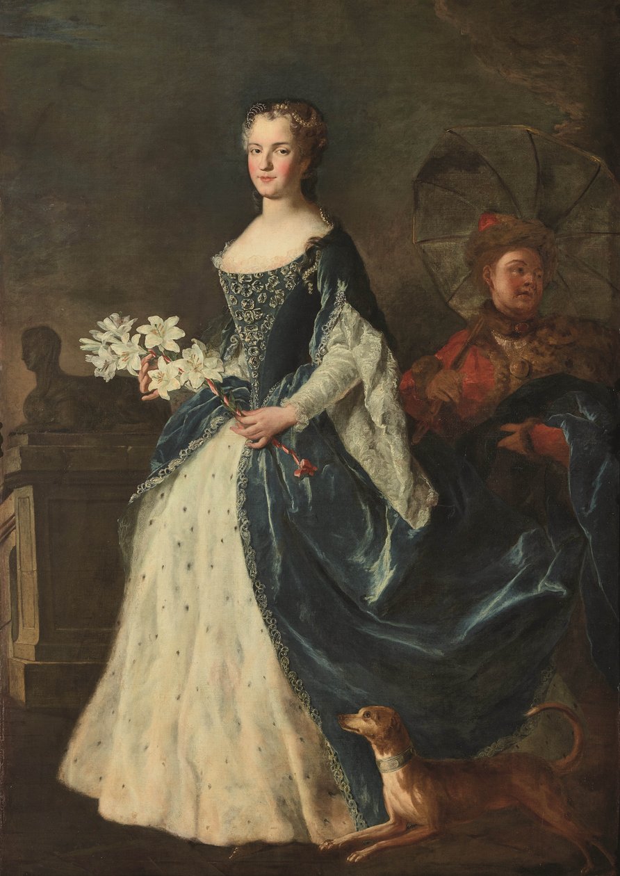 Retrato de Marie Leszczynska, Rainha de França 1703-1768, 1725. de Alexis Simon Belle