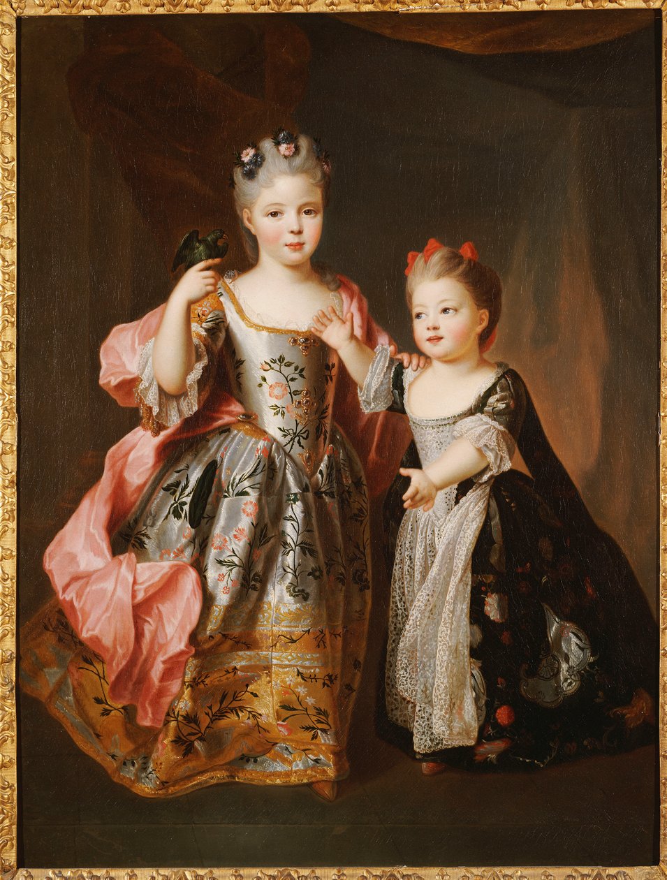 Retrato de duas meninas, que se diz Adelaide e Victoire, filhas de Luís XV de Alexis Simon Belle