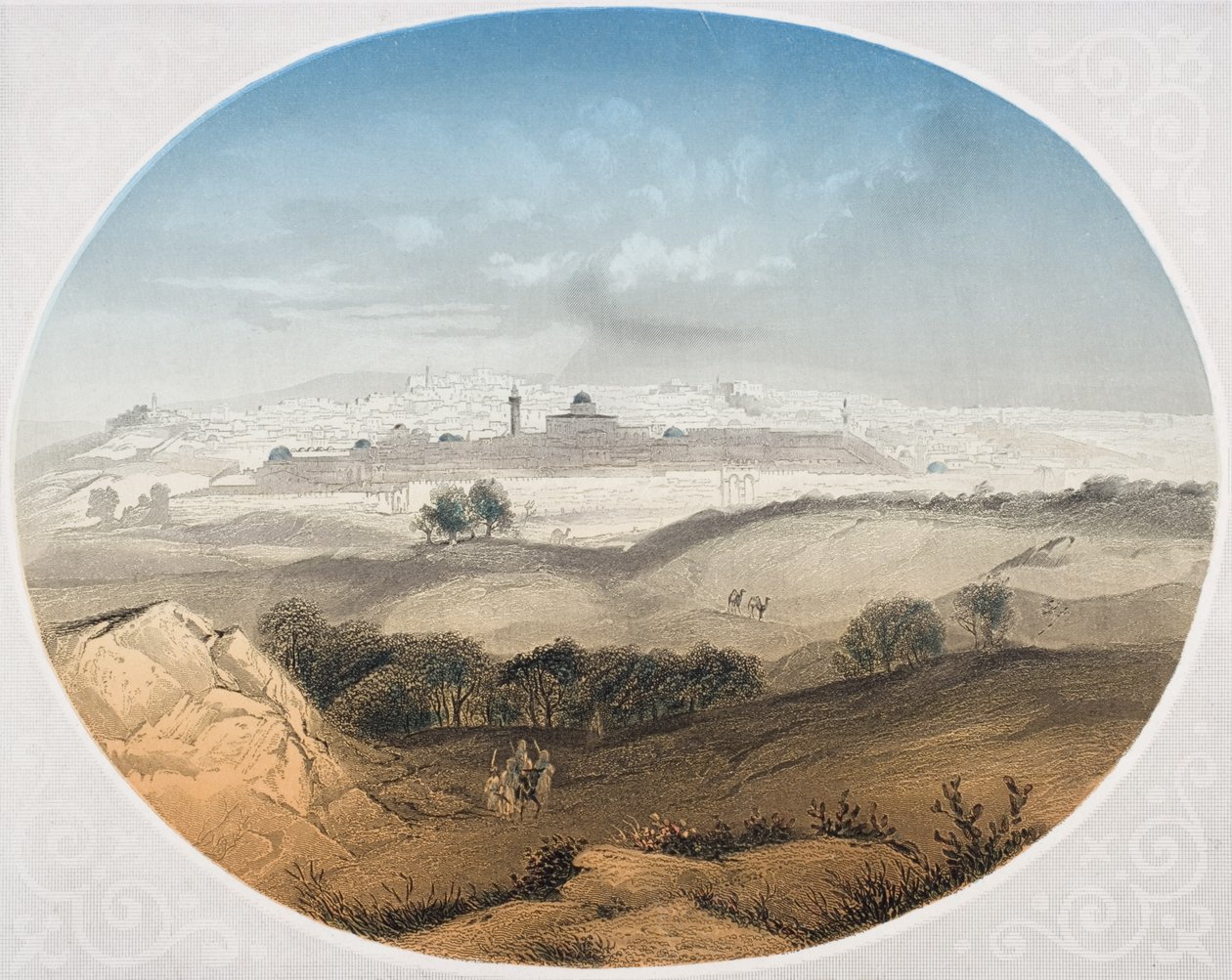 Jerusalém, gravada por Albert Henry Payne (1812-1902) frontispício de "A Vida de Nosso Senhor Salvador Jesus Cristo", do Rev. John Fleetwood (ver 276238) de Alexius Geyer