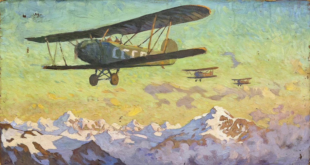 Sobrevoo das montanhas do Cáucaso de Alfons Konstantinovich Zhaba