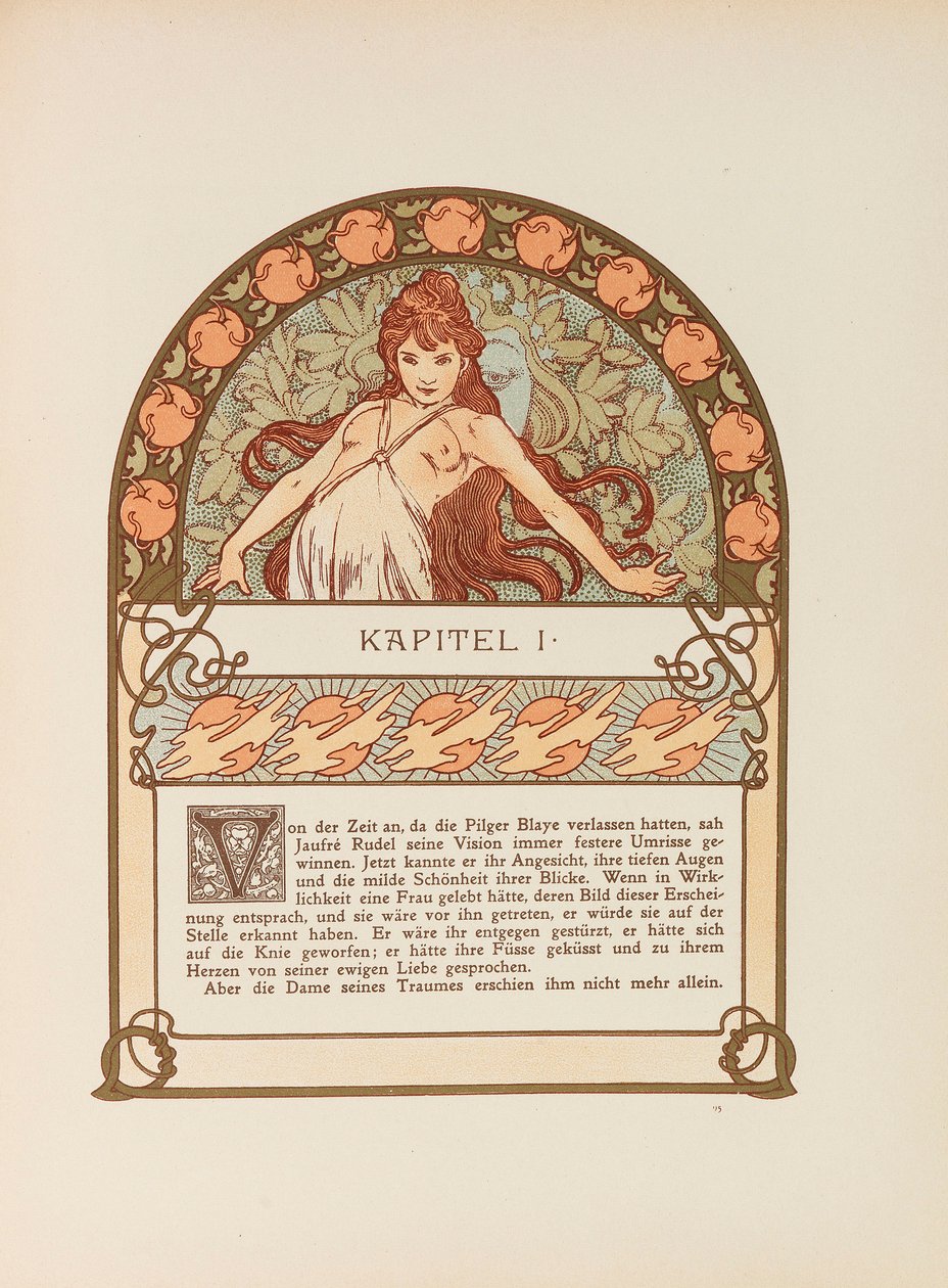 Ilsea, Princesa de Trípoli por Robert de Flers, c. 1900. de Alfons Marie Mucha