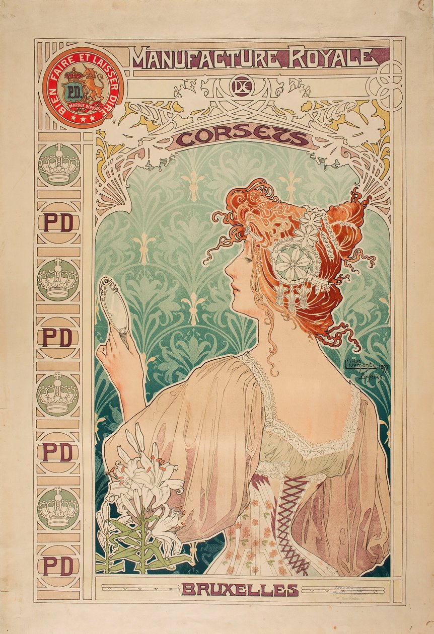 Manufatura Royale de espartilhos, 1897. de Alfons Marie Mucha