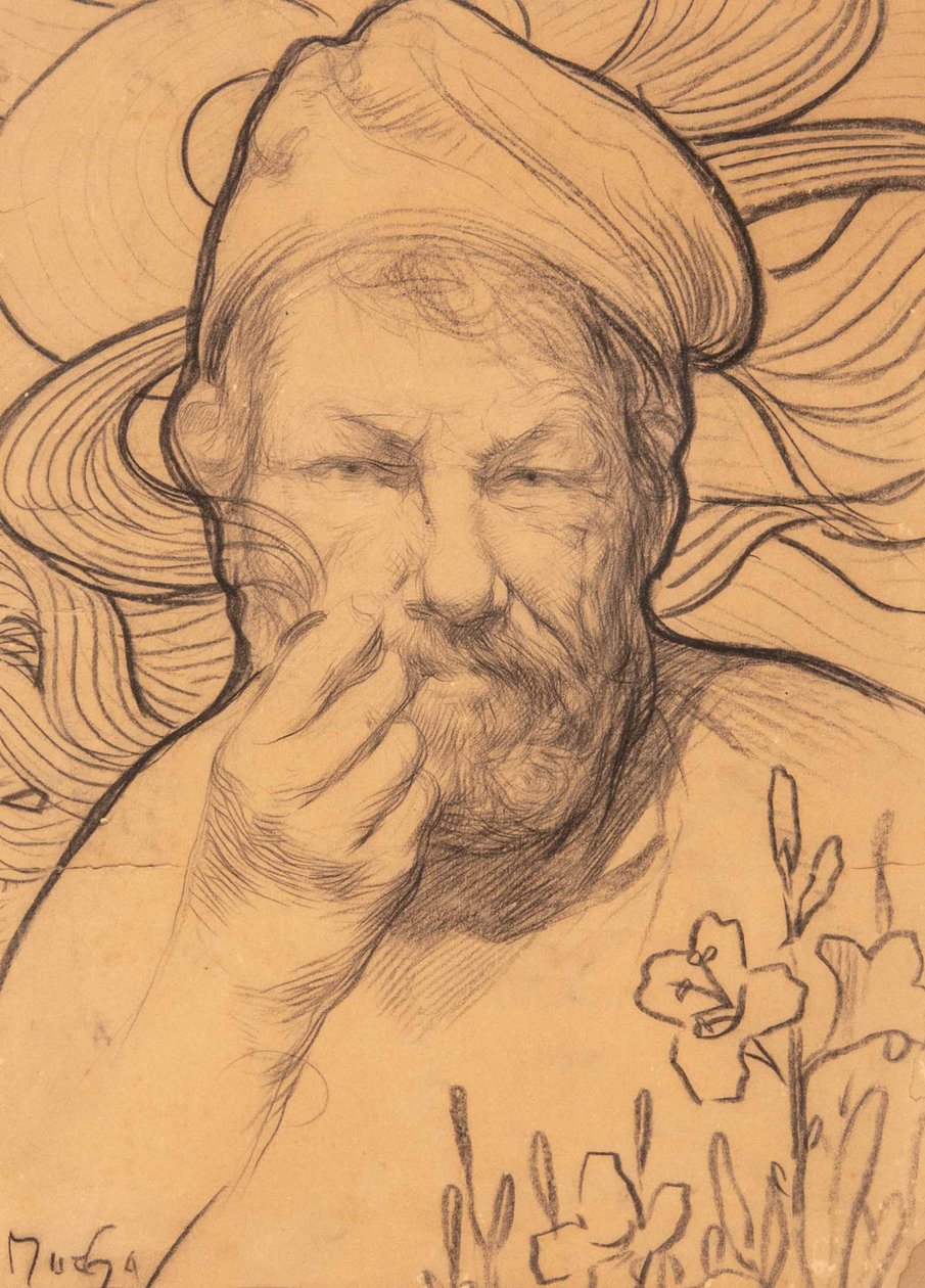 Auto-retrato, 1900-1910. de Alfons Marie Mucha