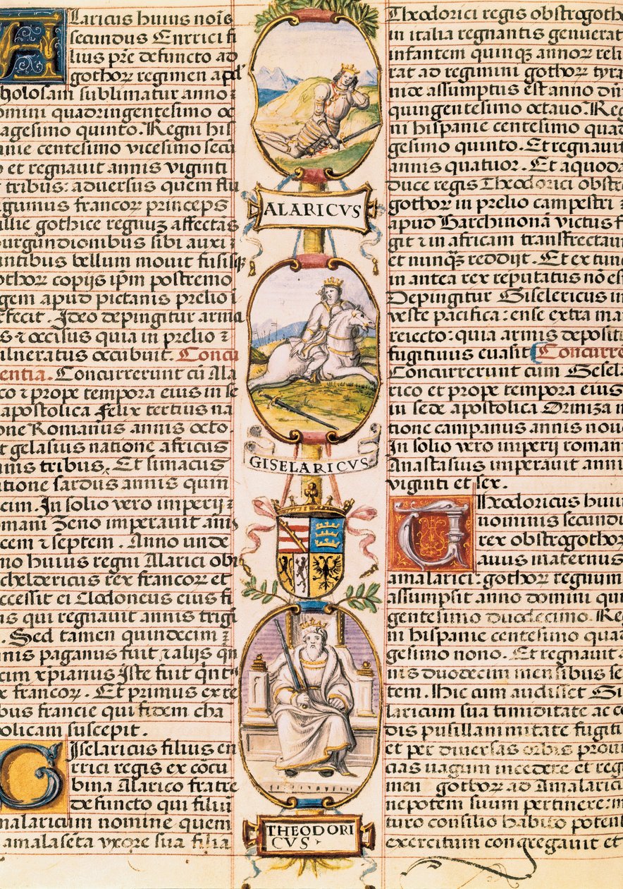 Árvore genealógica dos reis dos reinos das Astúrias e Leão, de "Genealogia dos Reis da Espanha" de Alonso de Cartagena de Alfonso de Cartagena