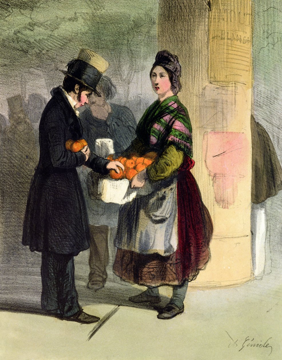 The Orange Seller, de &39;Women of Paris&39;, 1841-1842 de Alfred Andre Geniole