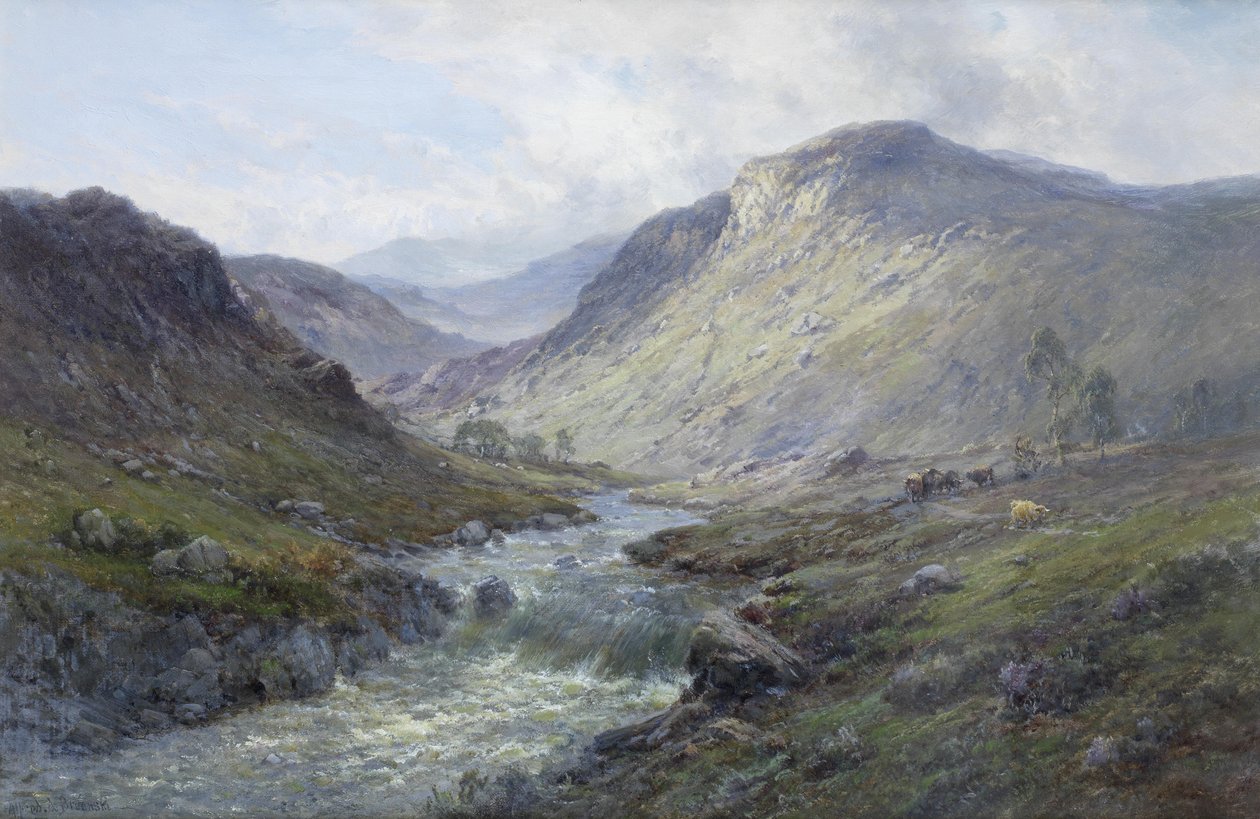 Rio Perthshire ou perto de Callender de Alfred de Breanski