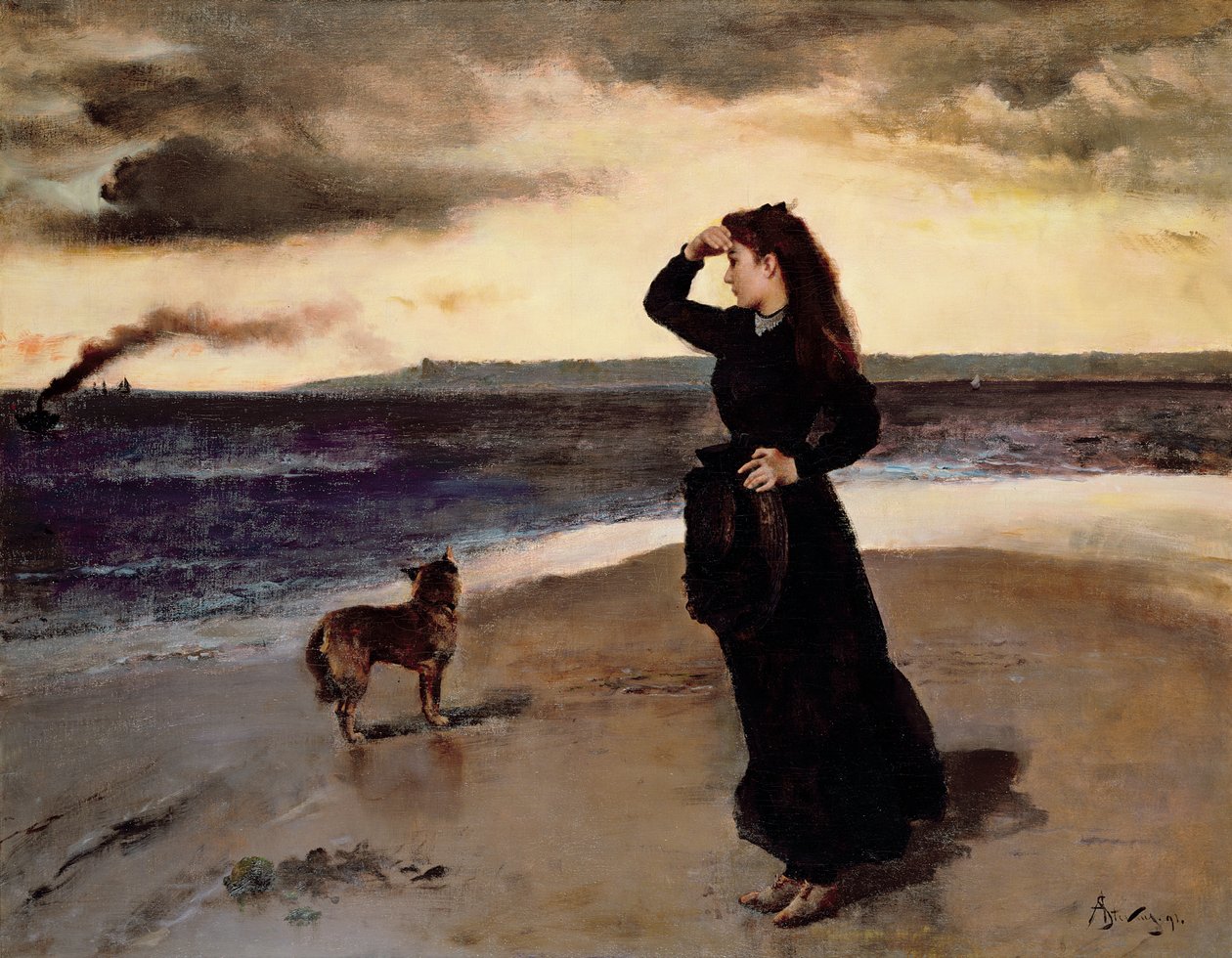 Adeus à beira-mar, 1891 de Alfred Emile Stevens