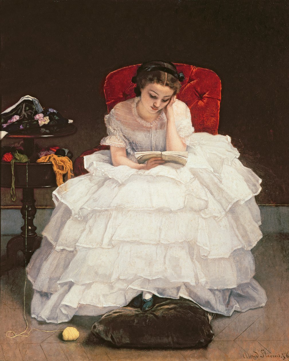 Menina lendo de Alfred Emile Stevens