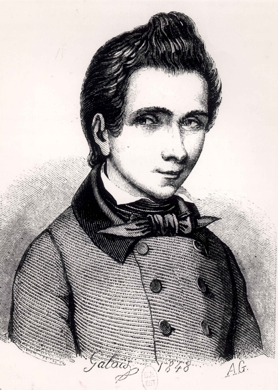 Evariste Galois (1811-32), 1848 (foto do bw) de Alfred Galois