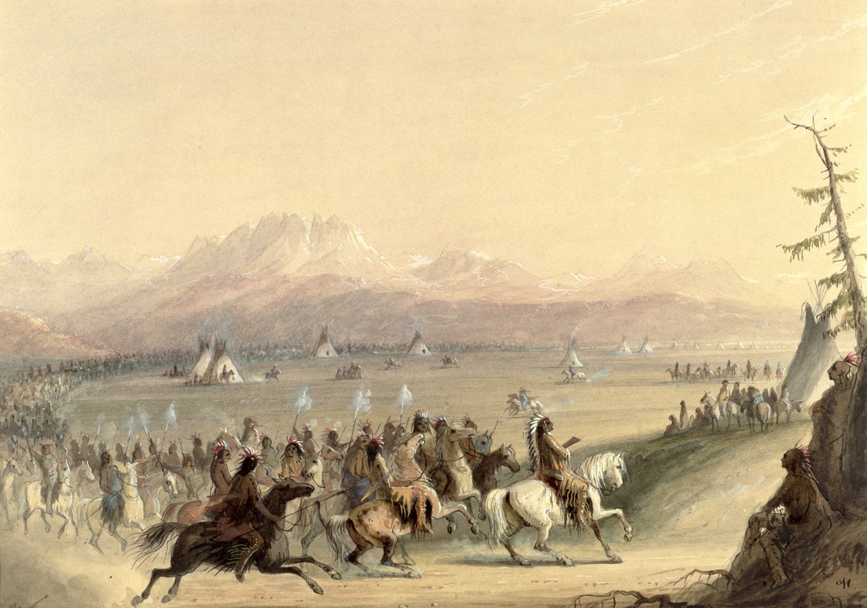 Cavalgada, c.1858 de Alfred Jacob Miller