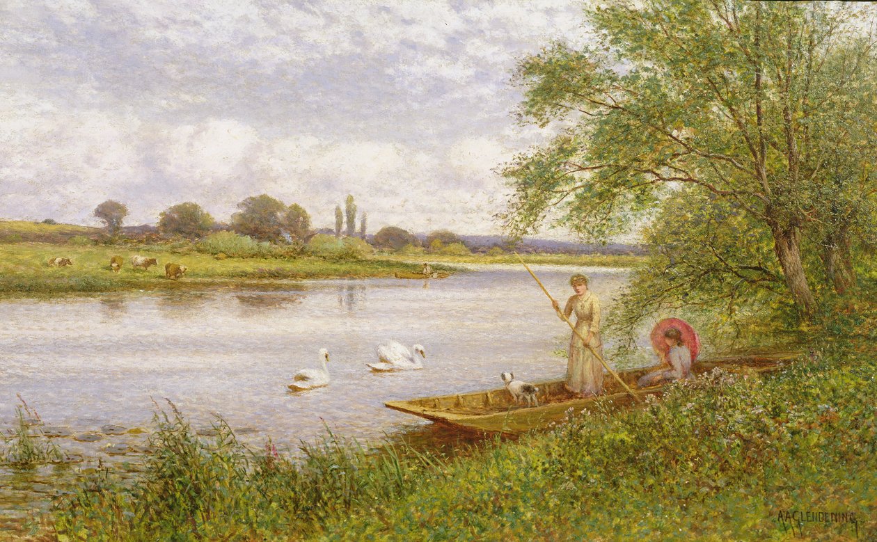 Senhoras em um Punt de Alfred, Jr. Glendening