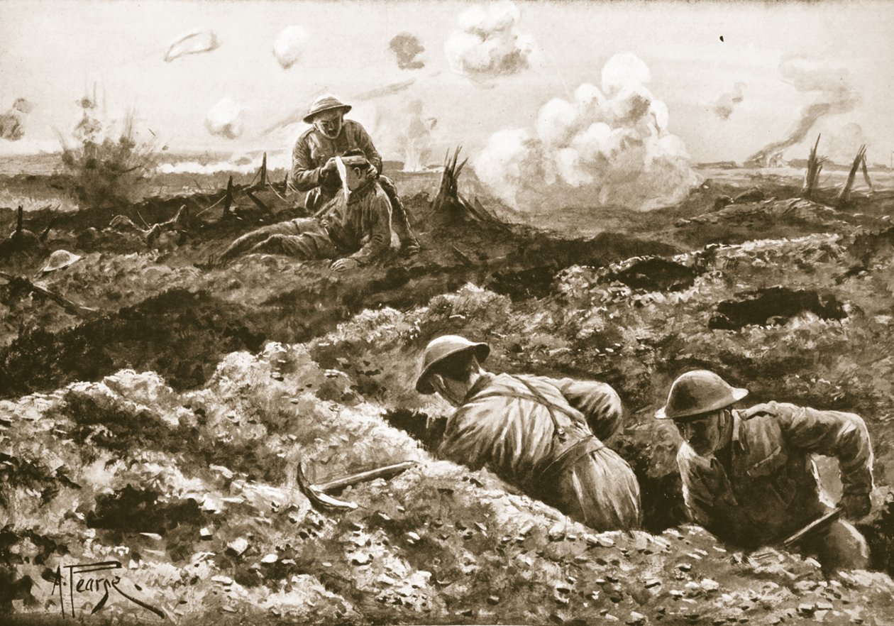 O sargento-interino J. Erskine ataca seu oficial ferido enquanto é repetidamente demitido de Alfred Pearse