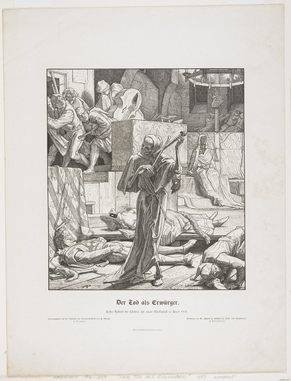 Morte como um Estrangulador, 1851 de Alfred Rethel