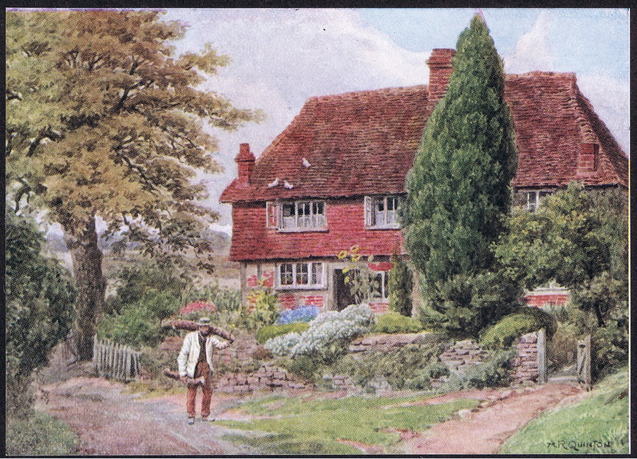 Tillington, Nr Petworth, Sussex, de The Cottages and the Village Life of England rural publicado por Dent & Sons Limited, 1912 de Alfred Robert Quinton
