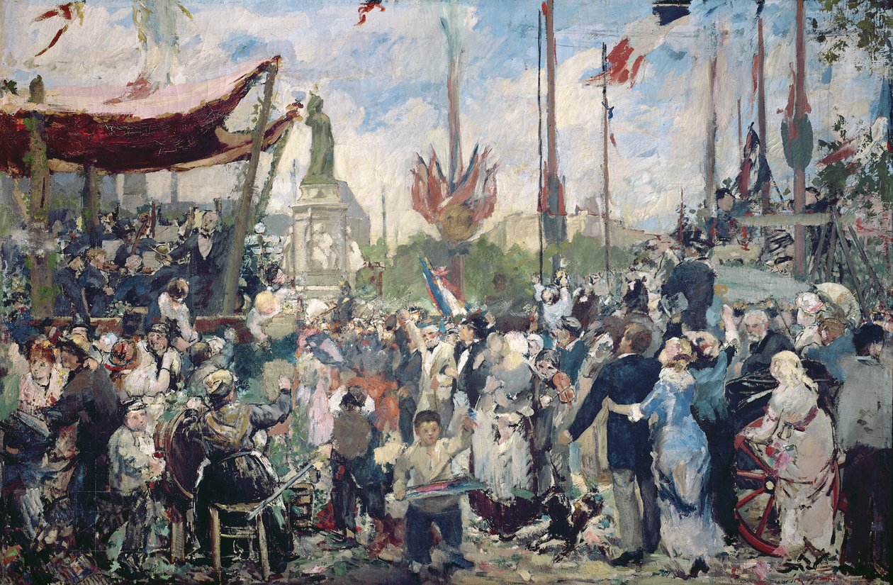 Estudo para &39;O 14 de julho de 1880&39;, 1880-84 de Alfred Roll