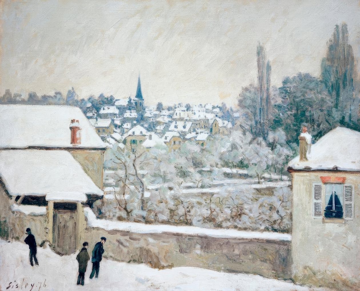 Alfred Sisley, inverno em Louveciennes de Alfred Sisley