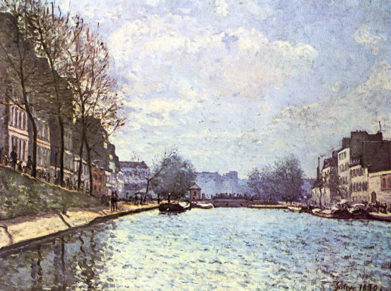 Vista, de, a, canal, são-martin, em, paris de Alfred Sisley