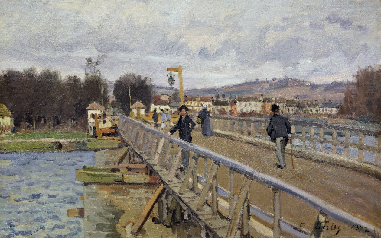 Passarela em Argenteuil, 1872 de Alfred Sisley