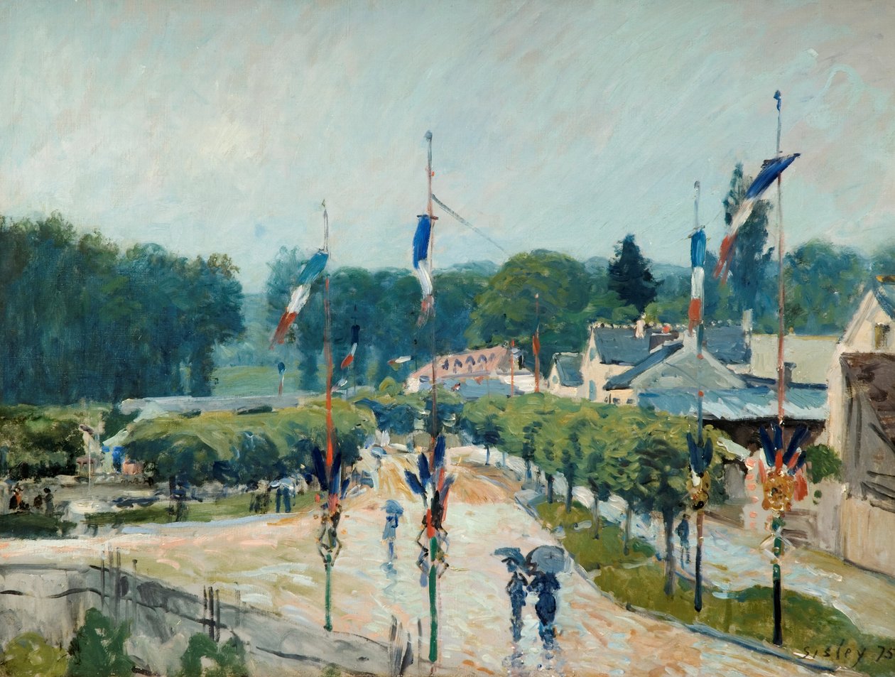 Décimo quarto de julho em Marly-le-Roi, 1875 de Alfred Sisley