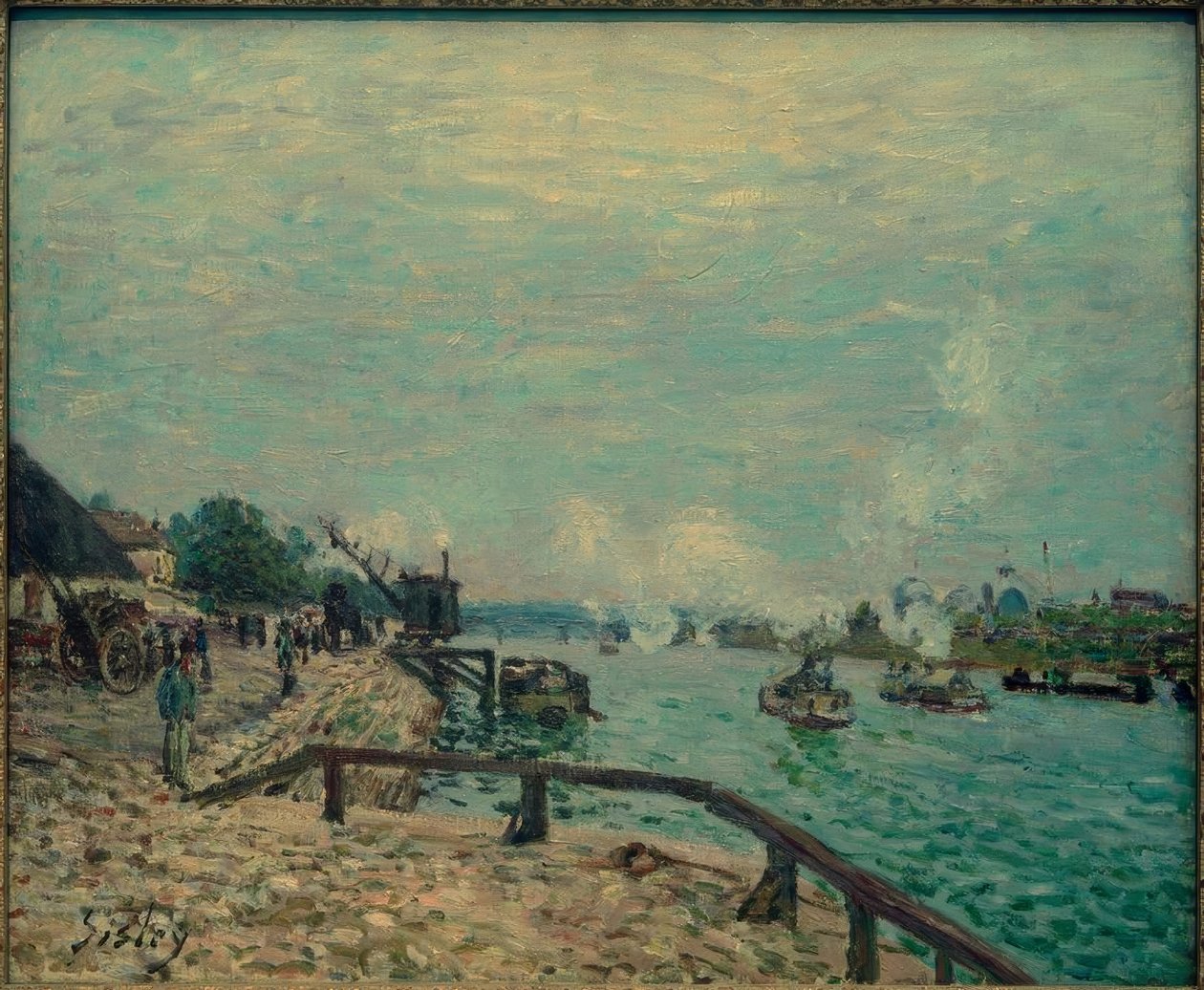 O Sena em Grenelle de Alfred Sisley