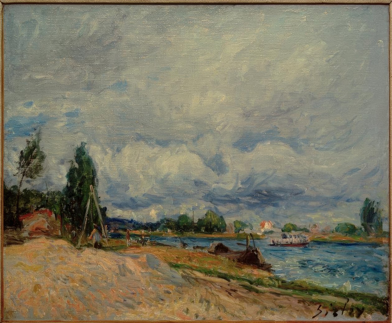 Os bancos do Loing de Alfred Sisley