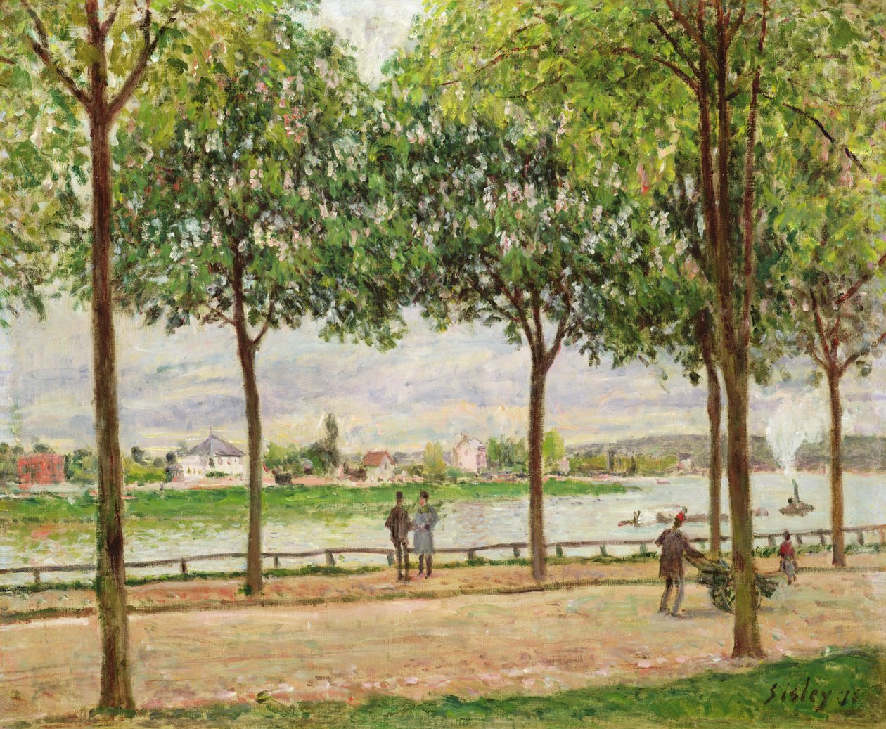 O Chestnut Walk, St Cloud, 1878 de Alfred Sisley